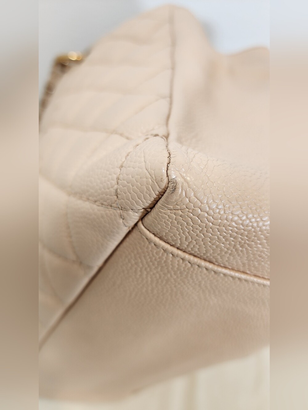 Chanel 2008-2009 Grand Shopping Tote. Minor Fade On Hardware. - Picture 7 of 16